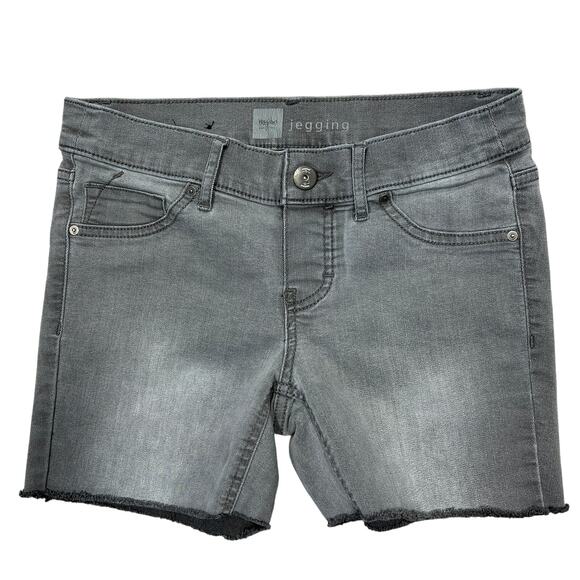 Mossimo Y2K Low-Rise Jean Shorts Sz 4 Gray Cutoffs Stretch Denim Goth Emo Summer - Picture 1 of 7